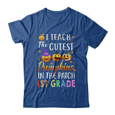 I Teach The Cutest Pumpkins In The Patch 1st Grade Halloween-T-Shirt & Hoodie-Classic T-Shirt-Royal