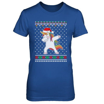 Dabbing Tangled Lights Ugly Christmas Sweater Girls-T-Shirt & Sweatshirt-Women's T-Shirt-Royal
