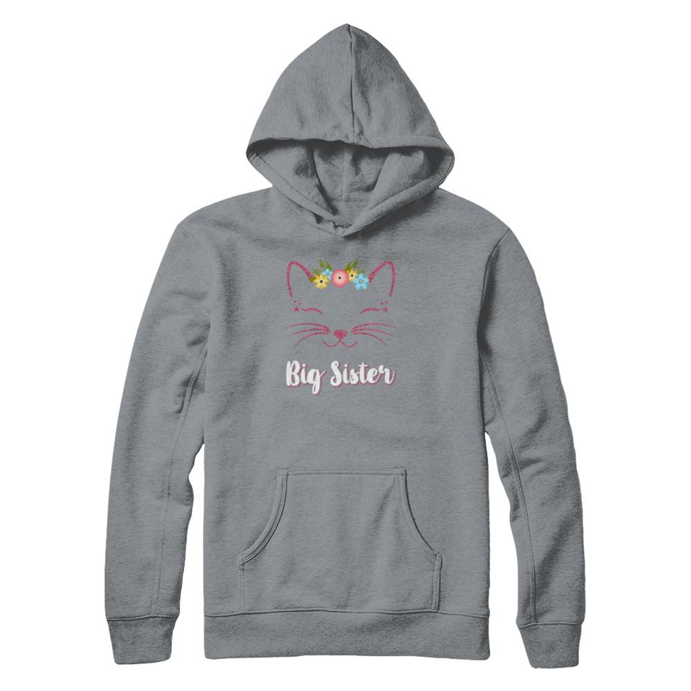 Kitty Cat Big Sister I'm Going To Be A Big Sister-T-Shirt & Tank Top-Pullover Hoodie-Light Steel