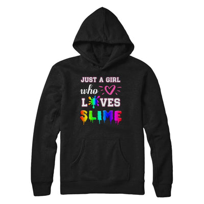 Just A Girl Who Loves Slime-T-Shirt & Hoodie-Pullover Hoodie-Black