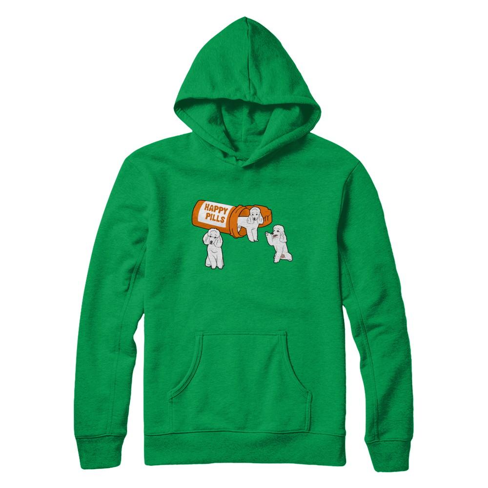 Poodles Happy Pills-T-Shirt & Hoodie-Pullover Hoodie-Irish Green