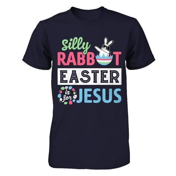 Dabbing Silly Rabbit Easter Is For Jesus-T-Shirt & Hoodie-Premium T-Shirt-Midnight Navy