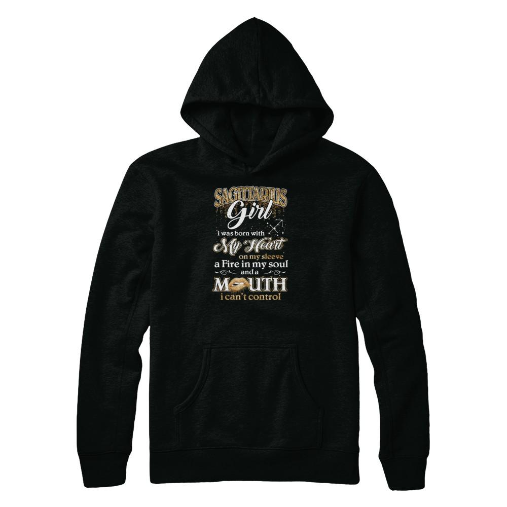 I'm A Sagittarius Girl Lipstick November December Funny Zodiac Birthday-T-Shirt & Tank Top-Pullover Hoodie-Black
