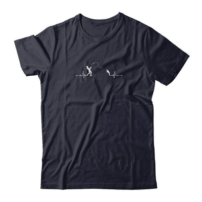 Fishing Heartbeat For Fisherman-T-Shirt & Tank Top-Premium T-Shirt-Midnight Navy