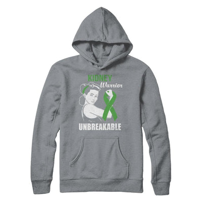Kidney Disease Warrior Unbreakable Kidney Disease Awareness-T-Shirt & Hoodie-Pullover Hoodie-Light Steel
