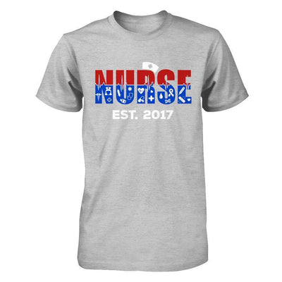 Nurses Est 2017 Graduation-T-Shirt & Hoodie-Premium T-Shirt-Heather Gray