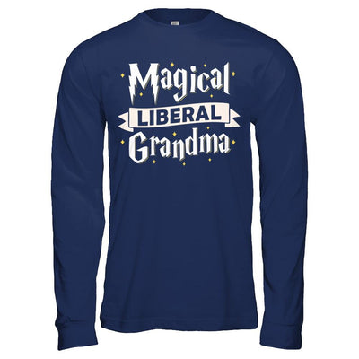Magical Liberal Grandma-T-Shirt & Hoodie-Long Sleeve T-Shirt-Navy
