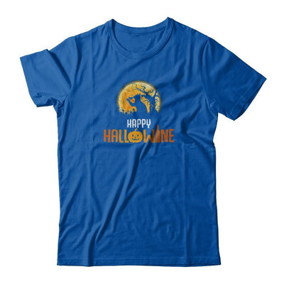 Happy Hallowine Drinking Wine Cat Lover 2017-T-Shirt & Tank Top-Premium T-Shirt-Royal
