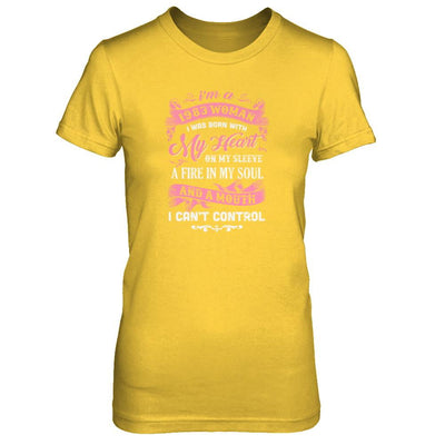 Vintage 1983 Woman 38 Birthday I Was Born With My Heart-T-Shirt & Tank Top-Women's T-Shirt-Daisy