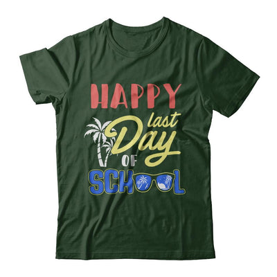 Happy Last Day Of School Students Teachers Graduated-T-Shirt & Hoodie-Classic T-Shirt-Forest Green