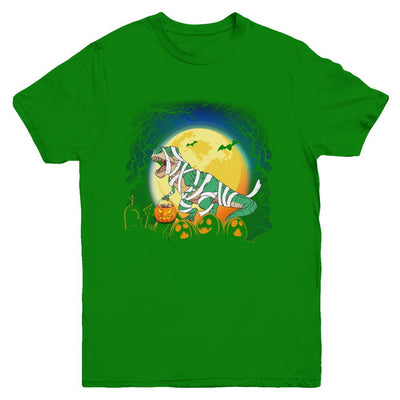 Halloween Pumpkin Dinosaur Gift For Kids Boys Girls Youth-Youth Shirt-Youth T-Shirt-Irish Green