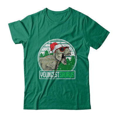 Youngestsaurus Youngest Dinosaur T-Rex Family Christmas-T-Shirt & Sweatshirt-Classic T-Shirt-Kelly Green