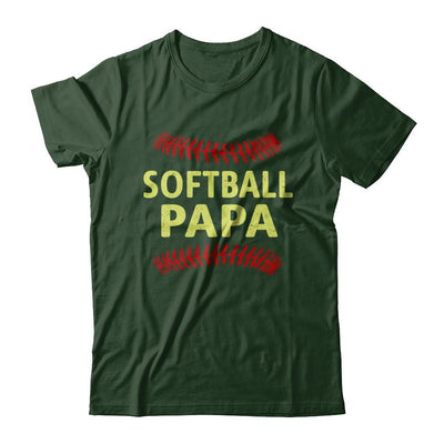 Softball Papa-T-Shirt & Hoodie-