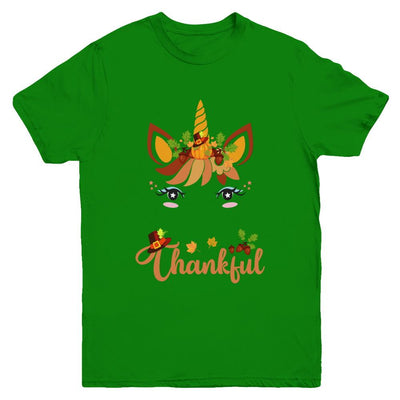 Thanksgiving Unicorn Pumpkin For Kids Youth-Youth Shirt-Youth T-Shirt-Irish Green