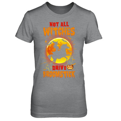 Not All Witches Drive Broom Funny Halloween Horse-T-Shirt & Sweatshirt-Women's T-Shirt-Sport Grey