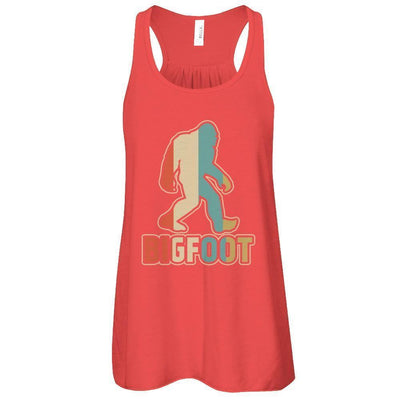 Classic Vintage Retro Style BigFoot-T-Shirt & Tank Top-Women's Flowy Racerback Tank-Red