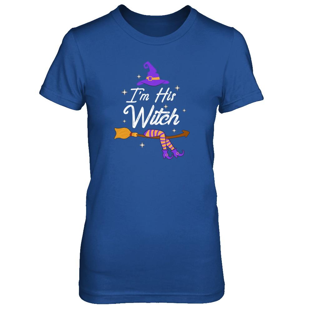 I'm His Witch Matching Boyfriends Husband Halloween-T-Shirt & Tank Top-Women's T-Shirt-Royal