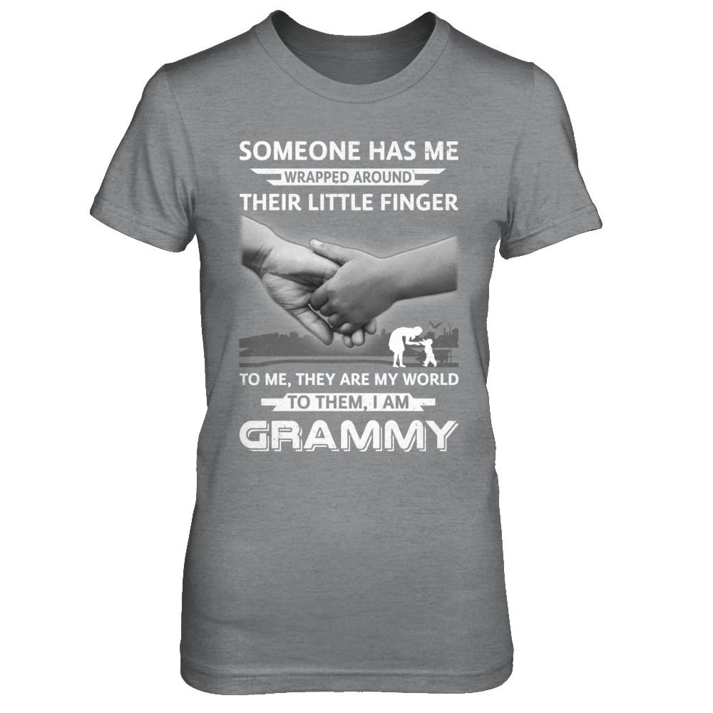 Someone Has Me Wrapped Around Their Little Finger GRAMMY-T-Shirt & Hoodie-Women's T-Shirt-Sport Grey