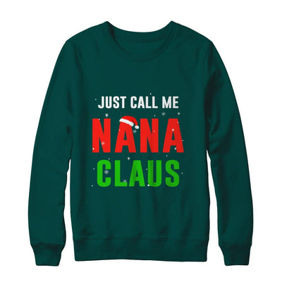 Santa Nana Claus Matching Family Christmas Pajamas-T-Shirt & Sweatshirt-Crewneck Sweatshirt-Deep Forest