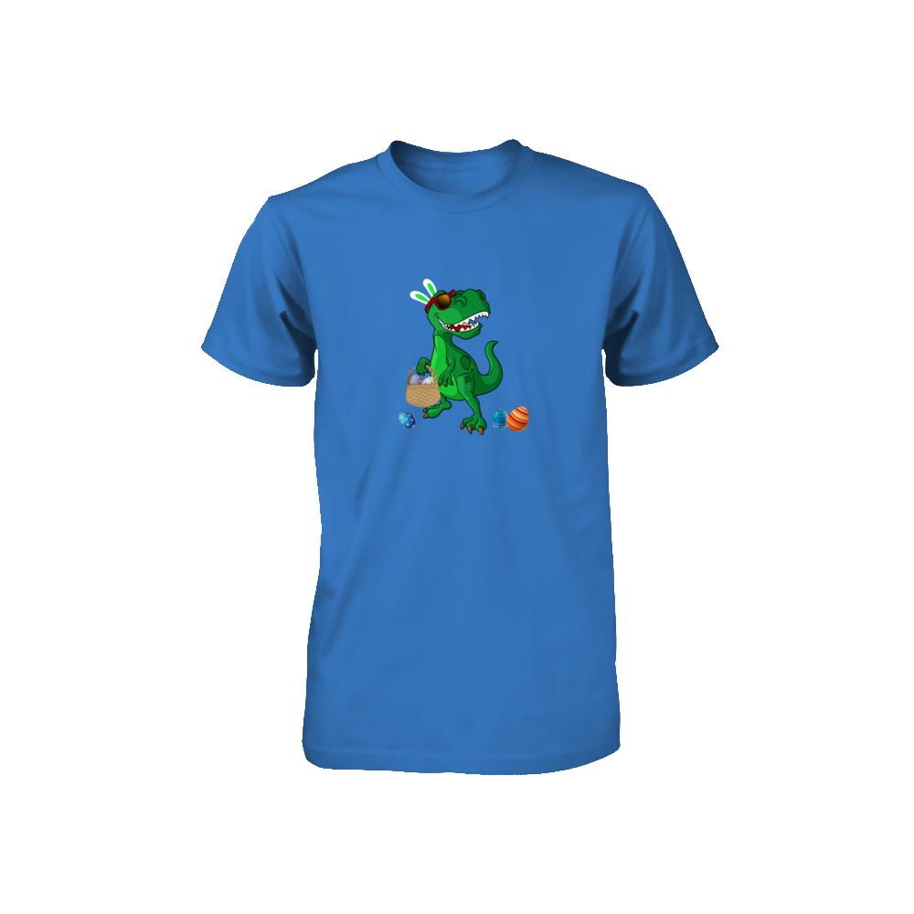 Funny Dabbing Cool Easter Bunny Dinosaur Youth-Youth Shirt-