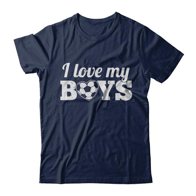 Love My Boys Mom And Dad Soccer-T-Shirt & Hoodie-Classic T-Shirt-Navy