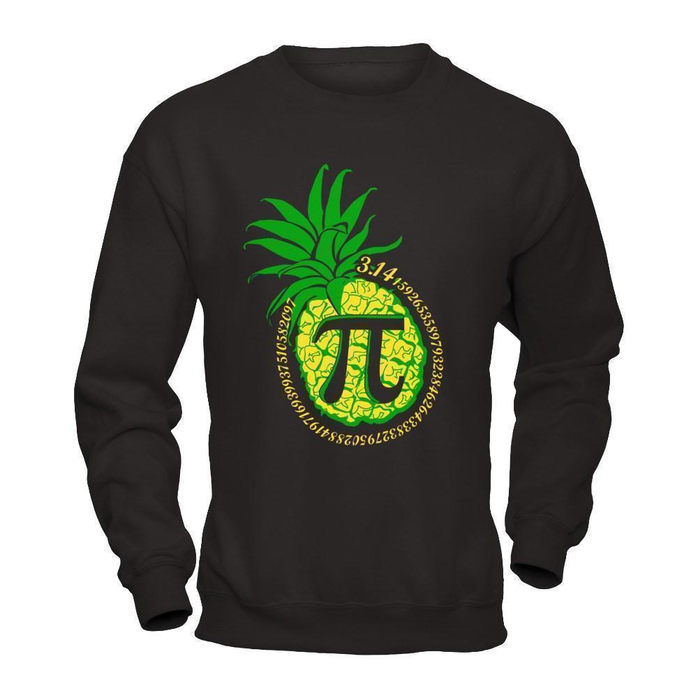 Funny Pi-Neapple Tshirt - Pi Day 2017 Gift Tee-T-Shirt & Hoodie-Crewneck Sweatshirt-Black