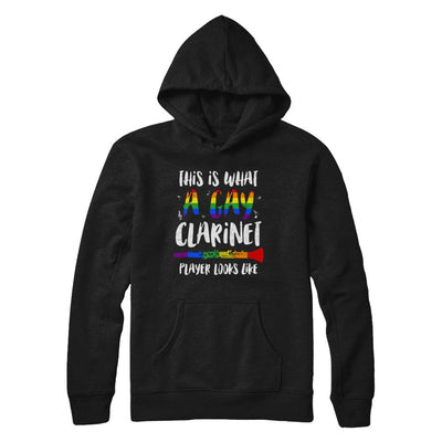 This Is What A Gay Clarinet Player Looks Like LGBT-T-Shirt & Hoodie-Pullover Hoodie-Black