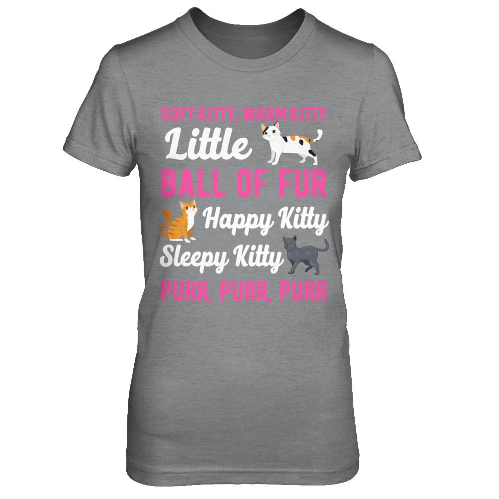 Soft Warm Little Ball Of Fur Happy Sleepy Kitty Cat-T-Shirt & Hoodie-Women's T-Shirt-Sport Grey