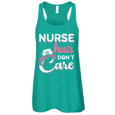 Nurse Hair Don't Care-T-Shirt & Tank Top-Women's Flowy Racerback Tank-Kelly