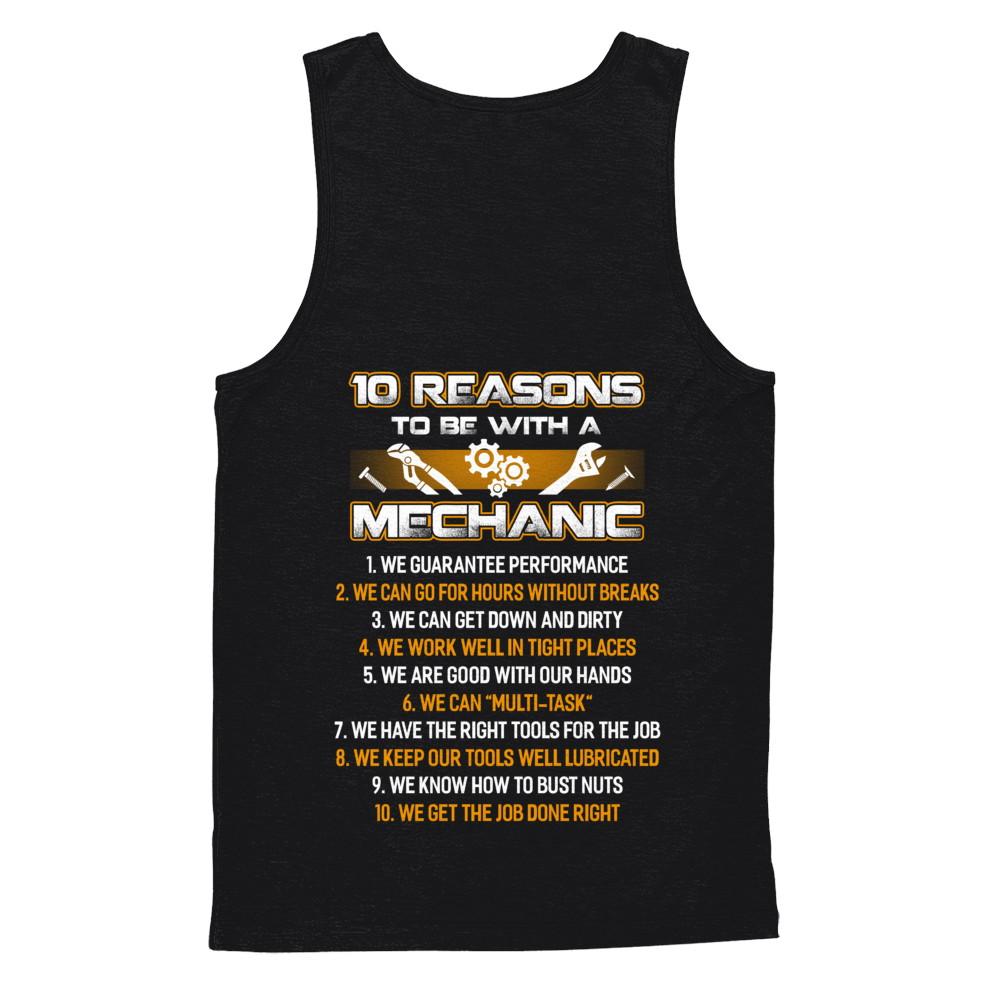 10 Reasons To Be With A Mechanic-T-Shirt & Hoodie-Unisex Tank-Black