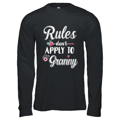 Grandmother Rules Don't Apply To Granny-T-Shirt & Hoodie-Long Sleeve T-Shirt-Black