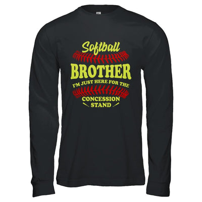Softball Brother I'm Just Here For The Concession Stand-T-Shirt & Hoodie-Long Sleeve T-Shirt-Black