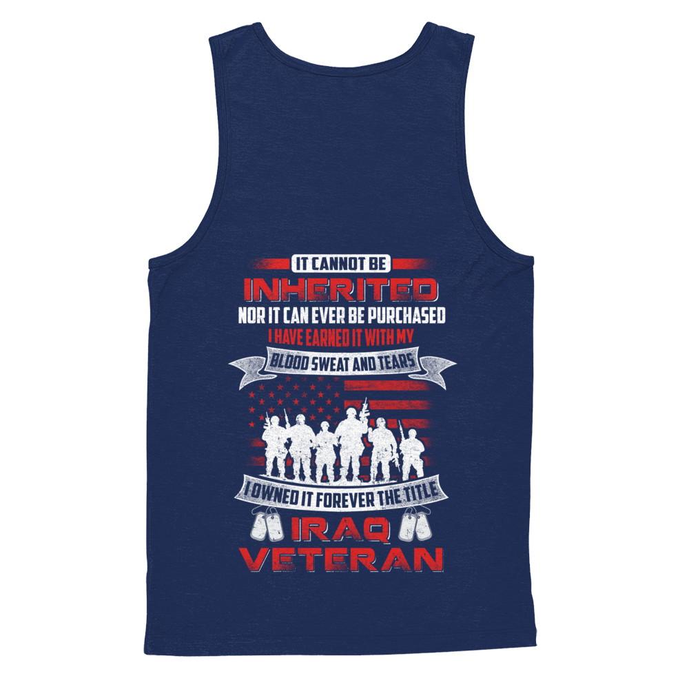 It Cannot Be Inherited I Owned It Forever The Title Iraq Veteran-T-Shirt & Hoodie-Unisex Tank-Navy