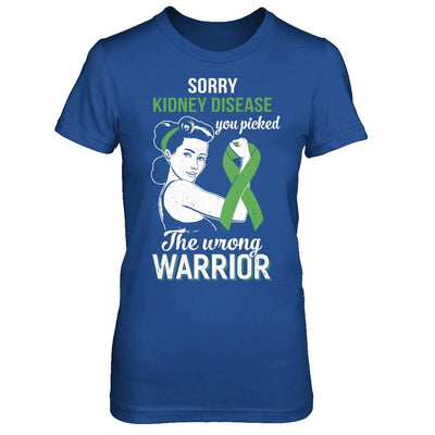 Sorry Kidney Disease You Picked The Wrong Warrior Kidney Disease-T-Shirt & Hoodie-Women's T-Shirt-Royal