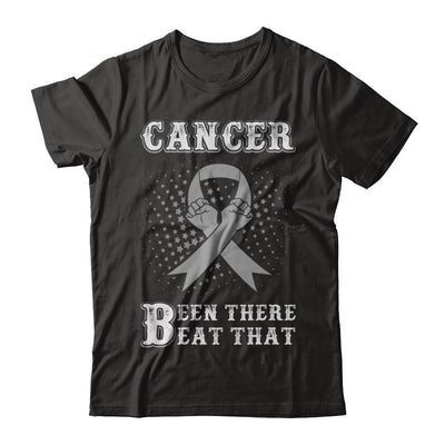 Brain Cancer Been There Beat That Grey Gray Awareness Ribbon-T-Shirt & Hoodie-Premium T-Shirt-Black