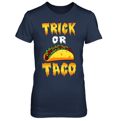 Halloween Trick Or Tacos Halloween Trick Or Treat-T-Shirt & Hoodie-Women's T-Shirt-Navy