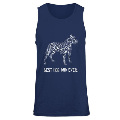 Best Dog Dad Ever Pitbull Lovers-T-Shirt & Hoodie-Unisex Tank-Navy