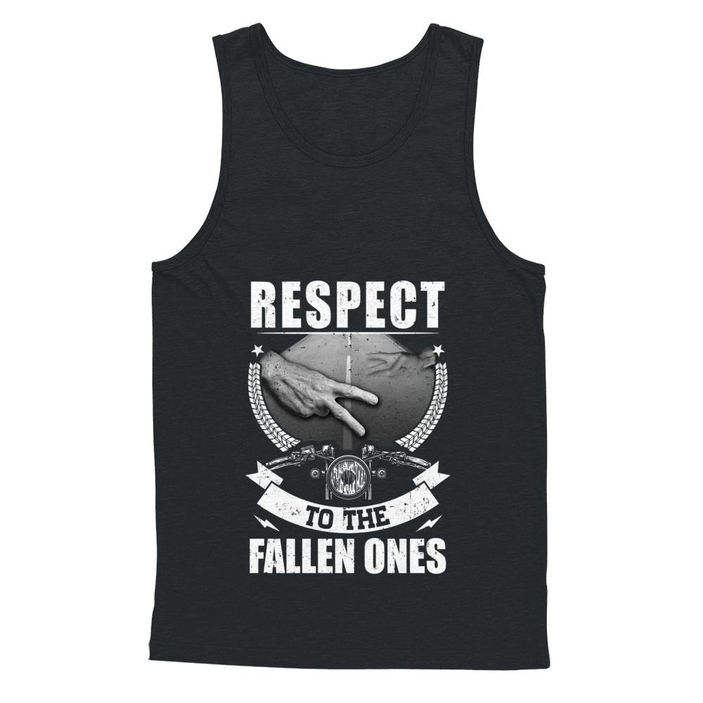 Respect To The Fallen Ones Motorbike-T-Shirt & Hoodie-Unisex Tank-Black