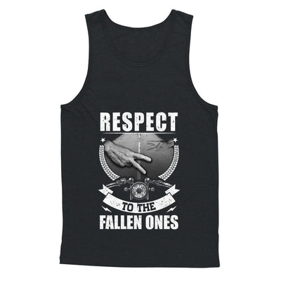 Respect To The Fallen Ones Motorbike-T-Shirt & Hoodie-Unisex Tank-Black