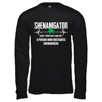 Shenanigator Definition Happy St Patrick's Day-T-Shirt & Hoodie-Long Sleeve T-Shirt-Black