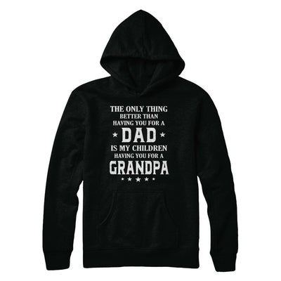 Only The Best Dad Get Promoted To Grandpa Fathers Day-T-Shirt & Hoodie-Pullover Hoodie-Black