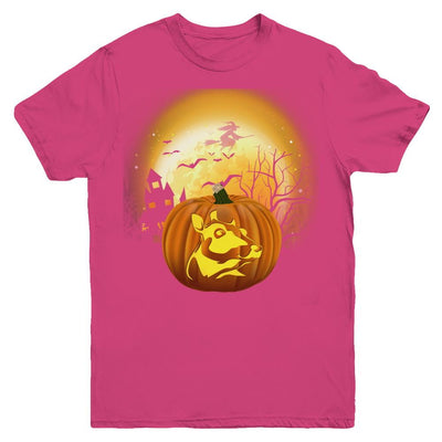 Pumpkin Cow Halloween Human Costume Youth-Youth Shirt-Youth T-Shirt-Heliconia