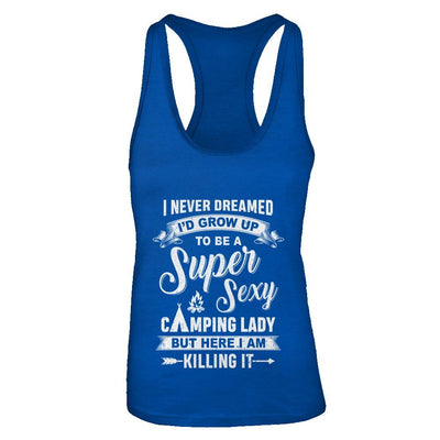 Super Sexy Camping Lady Funny Camping For Women Gift-T-Shirt & Tank Top-Women's Ideal Racerback Tank-Royal