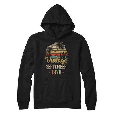 Retro Classic Vintage September 1978 43th Birthday Gift-T-Shirt & Hoodie-Pullover Hoodie-Black