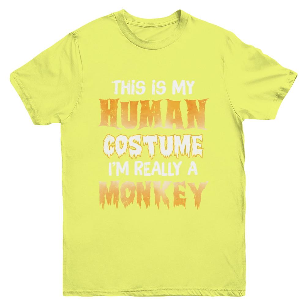 This Is My Human Costume Monkey Halloween Youth-Youth Shirt-Youth T-Shirt-Daisy