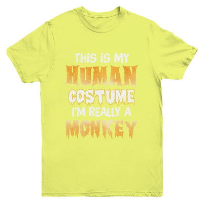 This Is My Human Costume Monkey Halloween Youth-Youth Shirt-Youth T-Shirt-Daisy