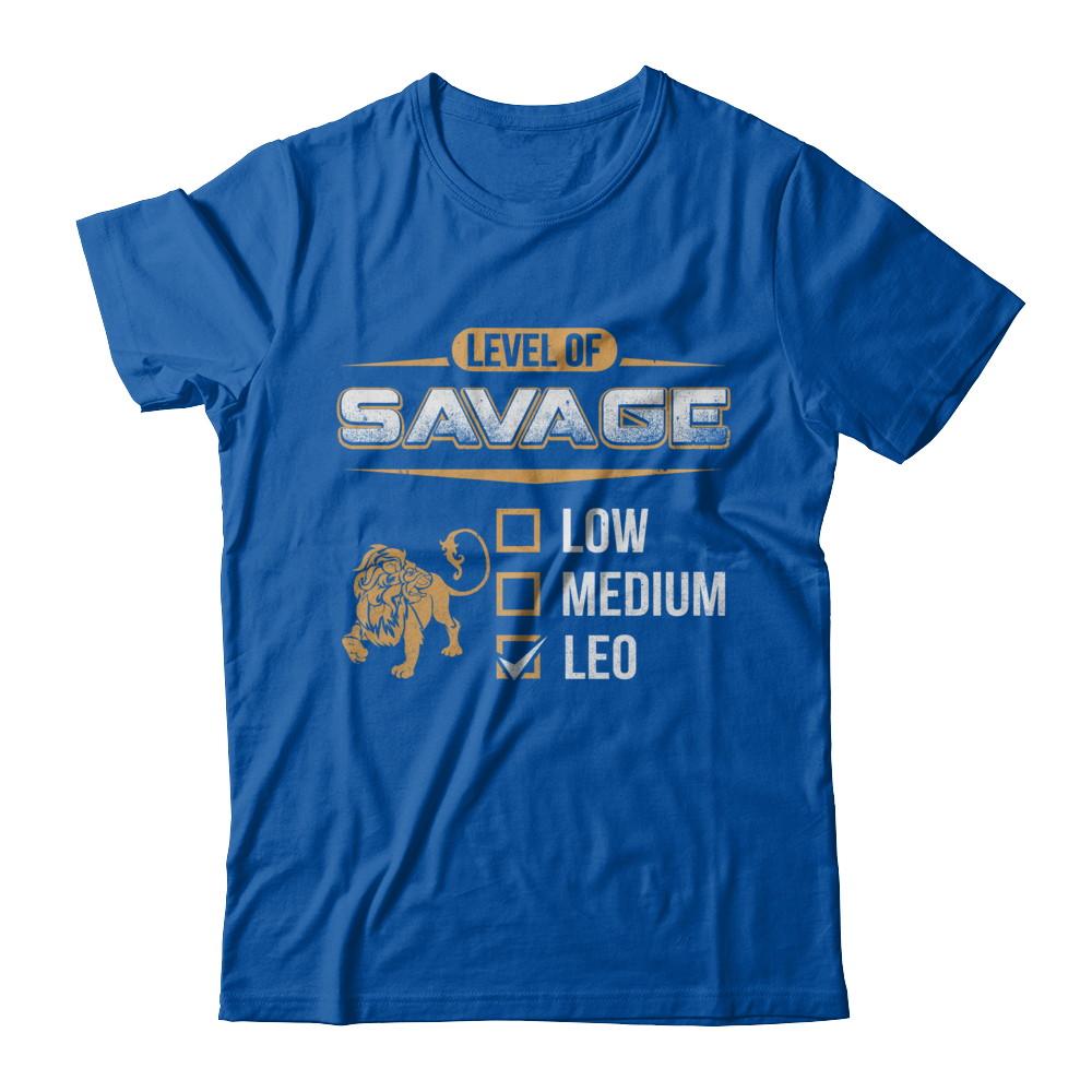Level Of Savage Leo-T-Shirt & Hoodie-Premium T-Shirt-Royal