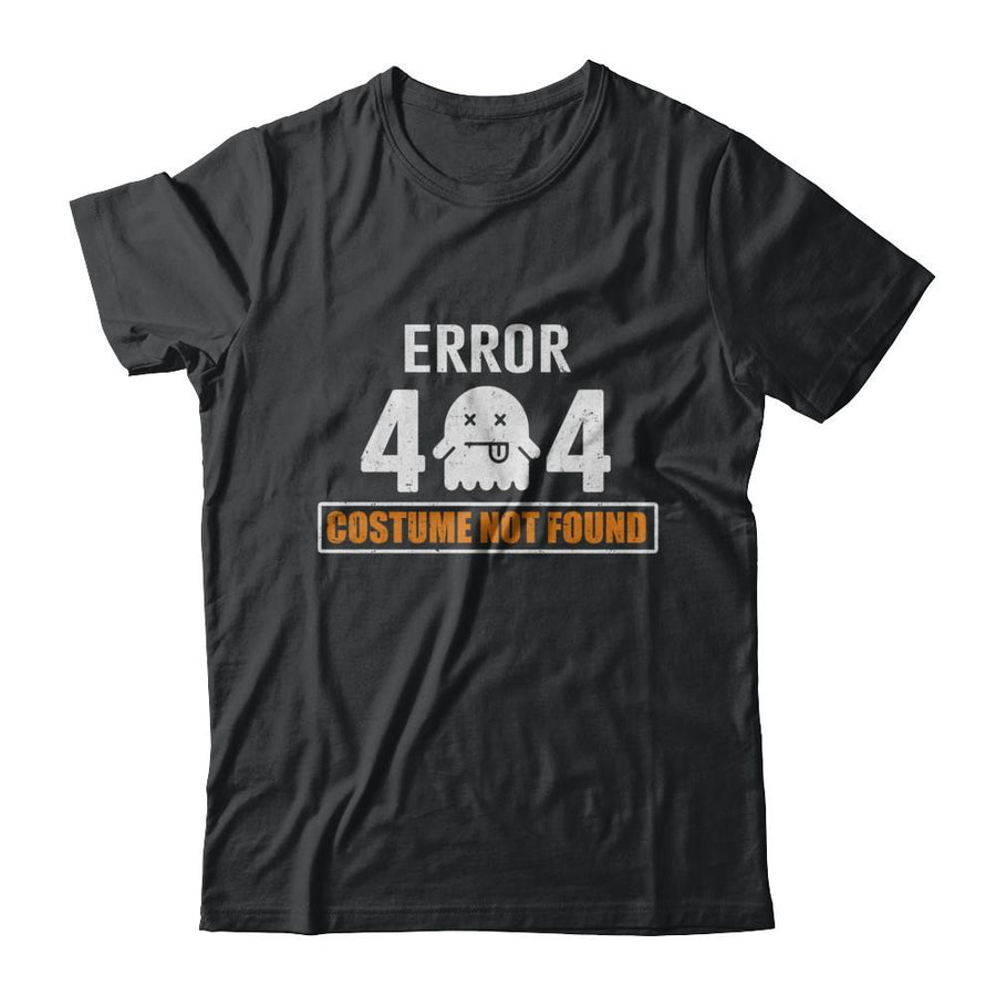 Funny Halloween Error 404 Costume Not Found-T-Shirt & Hoodie-Classic T-Shirt-Black