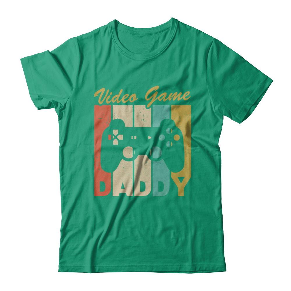 Retro Vintage Daddy Video Games Gaming Dad Fathers Day Gift-T-Shirt & Hoodie-Classic T-Shirt-Kelly Green