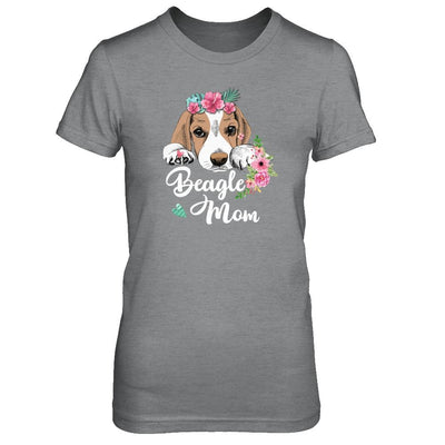 Beagle Mom Funny Dog Mom Gift Idea-T-Shirt & Tank Top-Women's T-Shirt-Sport Grey